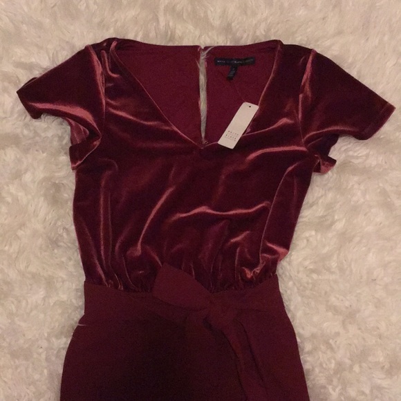 WHBM Velvet-Bodice Jumpsuit - Picture 3 of 8